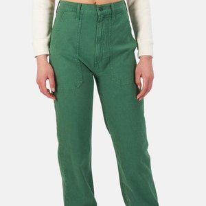 Mother The Wrapper Patch Springy Jeans Women’s Size 26 Jogger Army Green Stretch